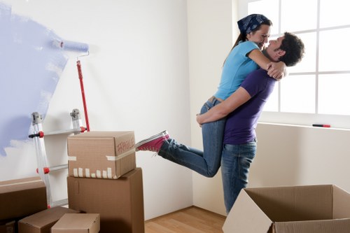 Local moving truck loading furniture for a Barnet property move