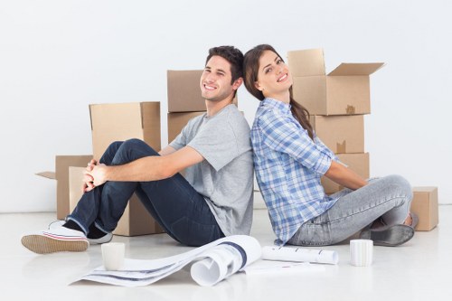 Barnet moving van transporting boxes and household items