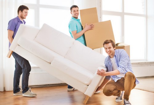 Household items being loaded for a move in Barnet