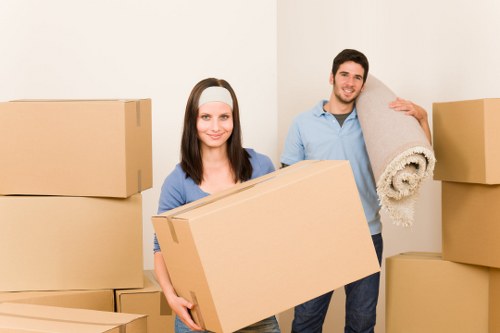 Local moving van loaded with furniture for a Barnet relocation