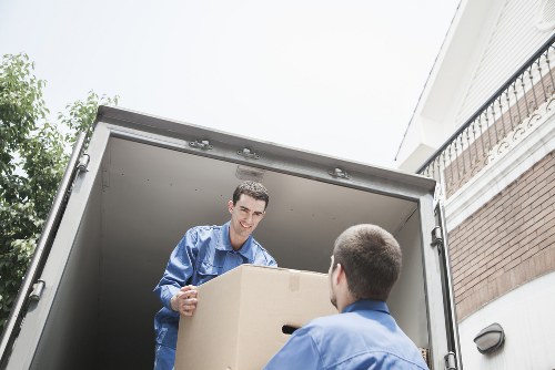 Removal team preparing a residential move on a Barnet street