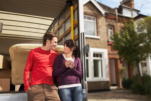 Furniture loading into a removal truck in Barnet