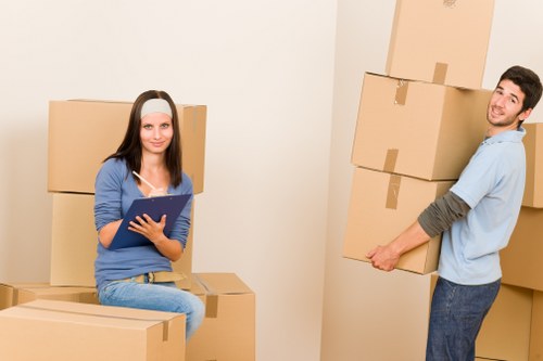 Organised moving supplies and labelled boxes for a local relocation